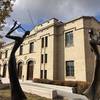 Sculptures near the Jim & Joyce Faulkner Performing Arts Center.