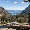 Leigh Lake and Jackson Lake from the Holly Lake camp site