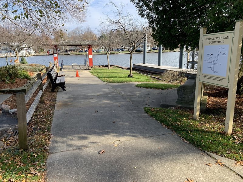 Chain Ferry Landing with trail map