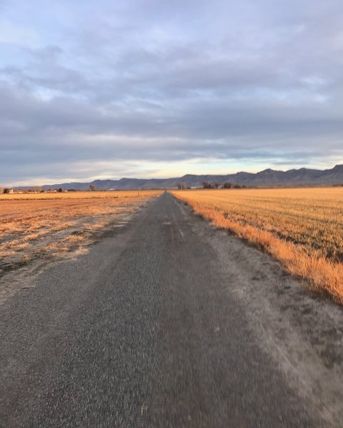 On the longest straight-away section at Matchett.