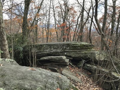 Boulders at the end of the trail.