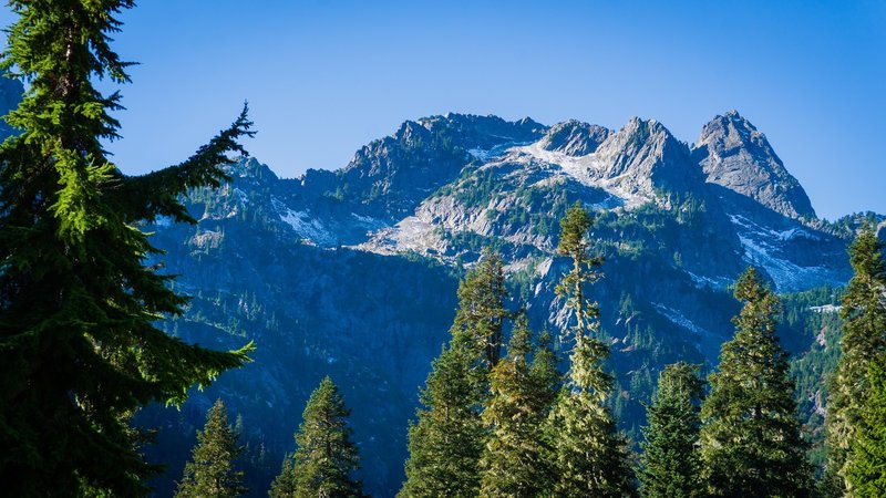 Chair Peak from the approach to Snow Lake