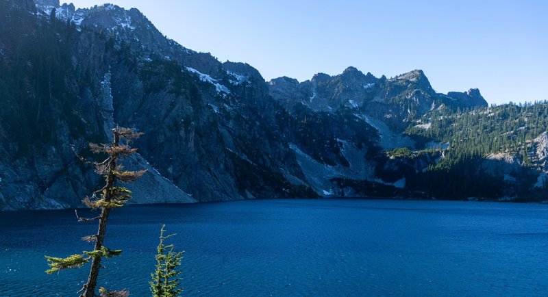 On the shore of Snow Lake.