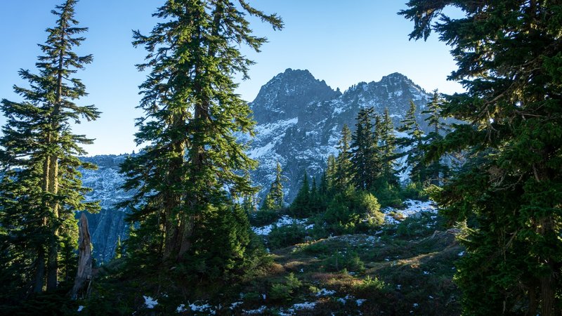 Chair Peak along the trail to Gem Lake.