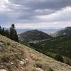 View northeast while descending Pole Canyon at Great Basin NP.