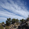 Streaky sky viewed from the Wedding Canyon Trail at Colorado NM.