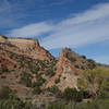 Sandstone notch in the direction of Lizard Canyon northwest viewed from the northmost point of the Wedding Canyon Trail