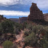 Approaching Independence Monument on the Wedding Canyon Trail