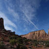 Independence Monument (left) and the Pipe Organ formation (center right)