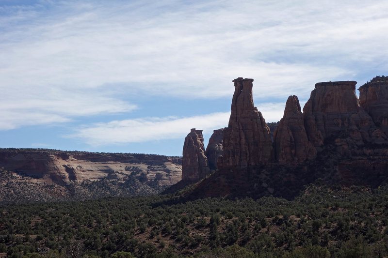 Kissing Couple rock formation in shadow