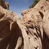 Narrow slickrock section of Bell's Canyon.