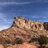 Sandstone wall at the end of Little Wild Horse Canyon.