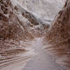 Indications of vigorous water flow in Little Wild Horse Canyon.