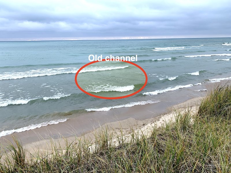 You can still see the remains of a channel that was closed up around 1910.