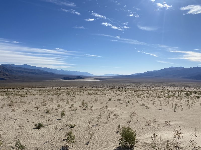 Lookout at Panamint Valley from the dunes.