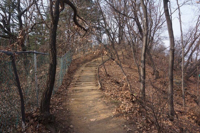 Seoul Trail section 4 in Umyeonsan Park, taken 7th Dec 2020