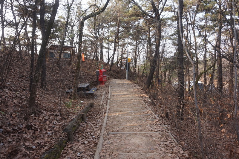 Stamping station on the  Seoul Trail section 4 near Sadang, taken 7th Dec 2020