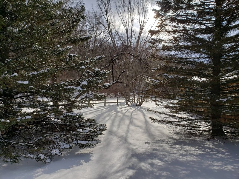 Valley and Wildwood cabin crossover in winter.