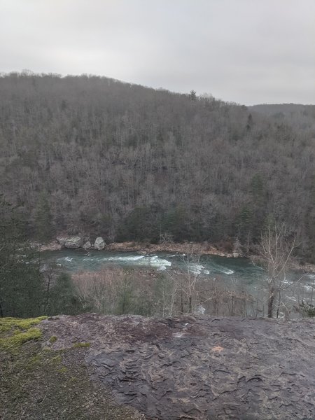 Overlook of the Emory River in winter.