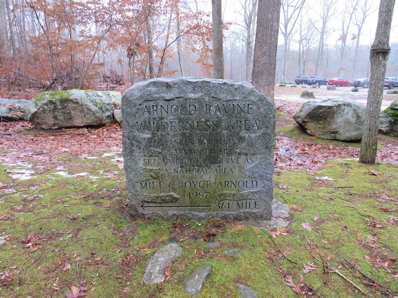 Monument at start of the trail.