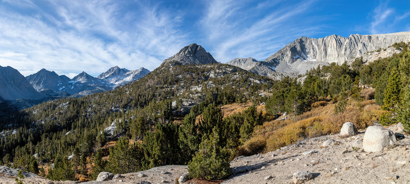 Sunrise over Little Lakes Valley.