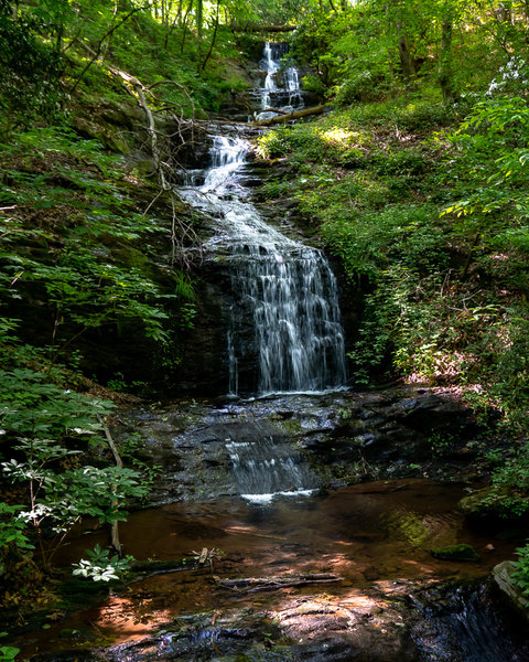 Nuclear Falls, located on an unnamed tributary flowing into Etowah River. I pulled in my paddleboard and hiked up the stream from the river, but I think there is also easy access from the road.