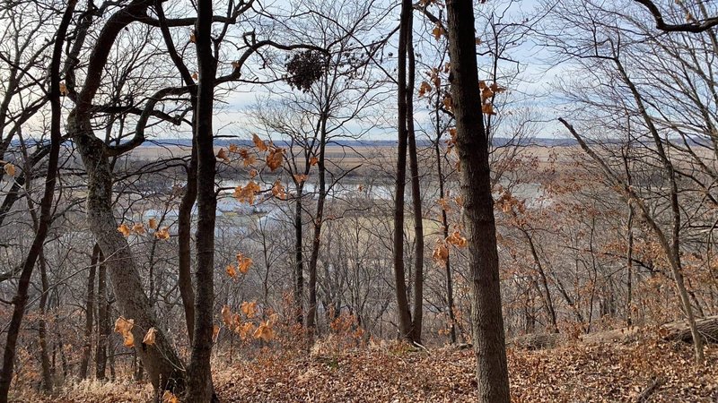 Ridge of lower bluff trails