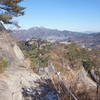 Top of Inwangsan Mountain with Bugaksan Mountain in the background