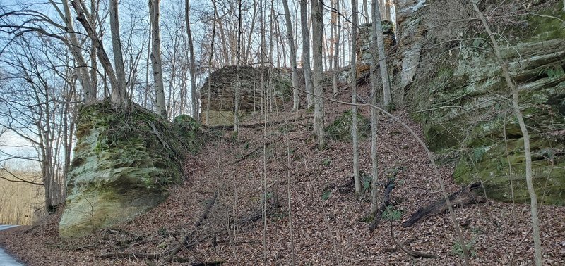 Sandstone bluffs along the White River