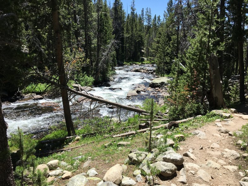 Nice teaser views of Big Sandy river before you get the views of the mountains.