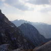 The view from below the last climb up to Baegundae Peak, the route goes along or near the top of every ridge in photo apart from the one that goes out of shot on the left