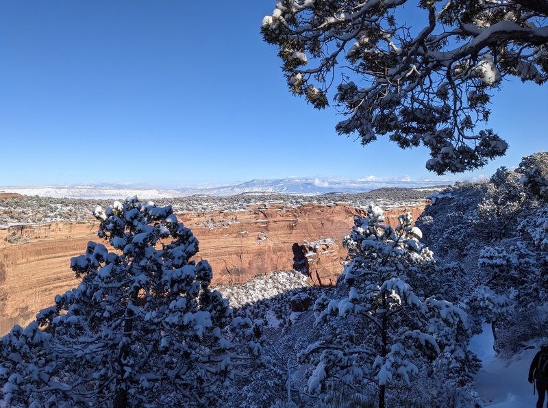 View from trailhead after snow.