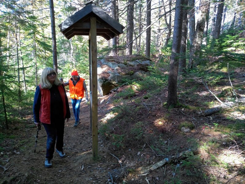 Trail entry at parking lot