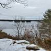 Viewpoint over semi-frozen Second Depot Lake.