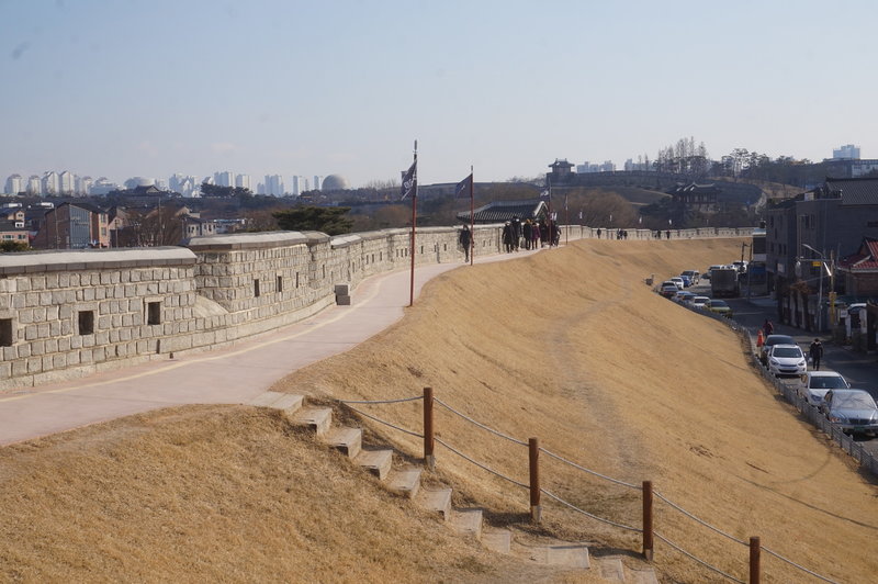 Hwaseong Fortress Loop towards Northern Watergate.