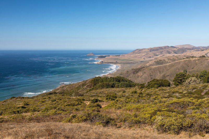Panorama Trail offers indeed what the name suggests: sweeping panoramas of Andrew Molera State Park.