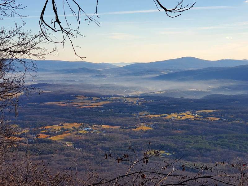 View into Shenandoah Valley from the ridge.