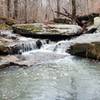 Converging small waterfalls.