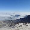 Crater of Mt. St. Helen's with Rainier in the distance