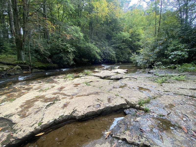 Upstream of the Upper Cascades Falls on the Little Stony Creek.