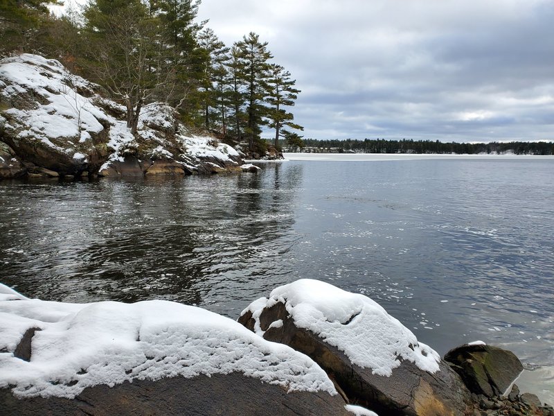 Outflow of The Falls at Depot Lakes in the winter