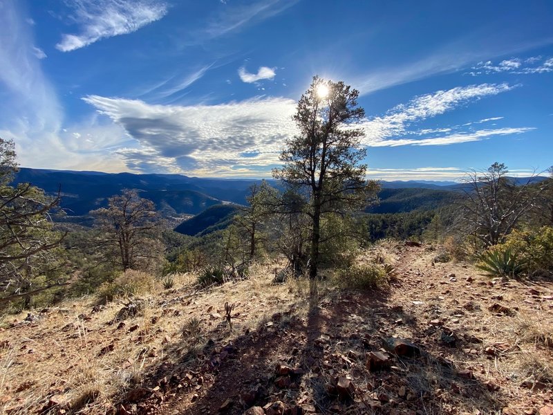 View from around the 4 mile mark heading to the canyon.