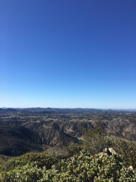 View from the end of the trail looking out towards the Pacific.