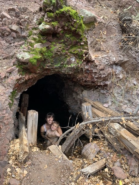 Entrance to hot spring grotto.