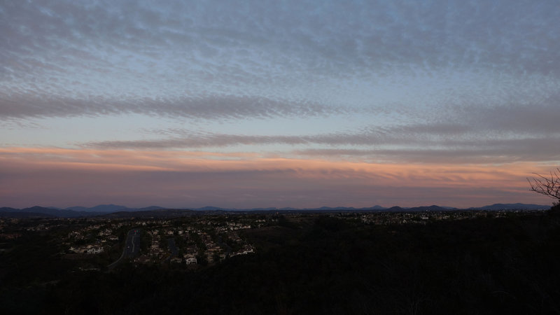 View southeast parallel to Carmel Country Road on a day with good visibility.