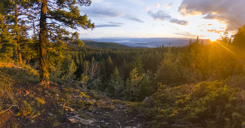 Sunset view from the Grand View campsite.