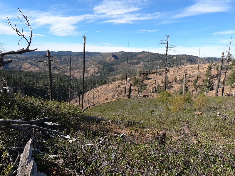 Mill Creek Wilderness and Twin Pillars from Wildcat trail (approx. 4 mi past Belknap trail intersection).