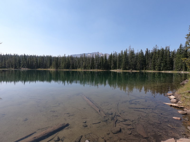 Karen Lake with Diamond Peak in background.