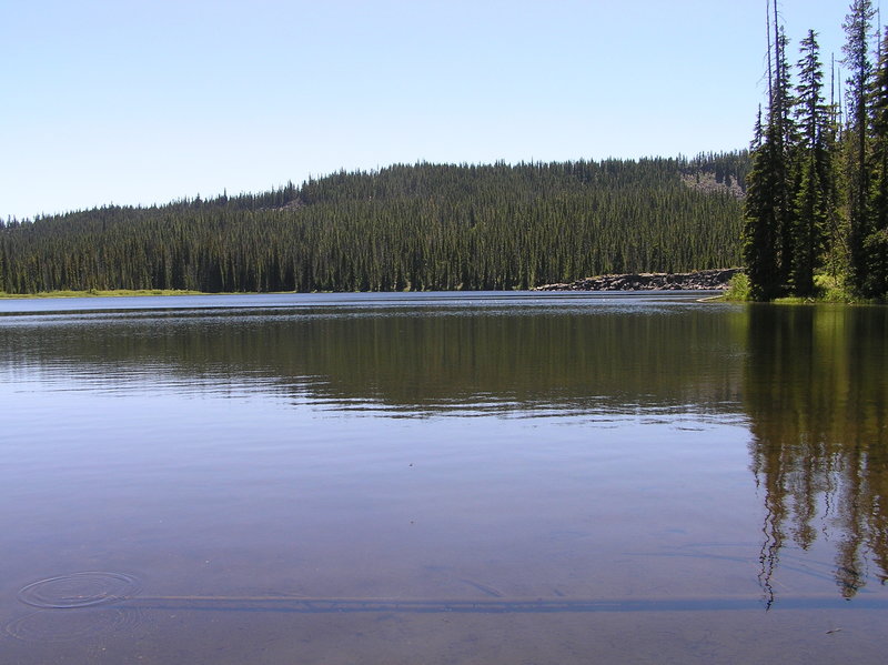 Horse Lake with peninsula in background.