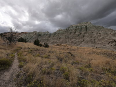 Eroded hillsides